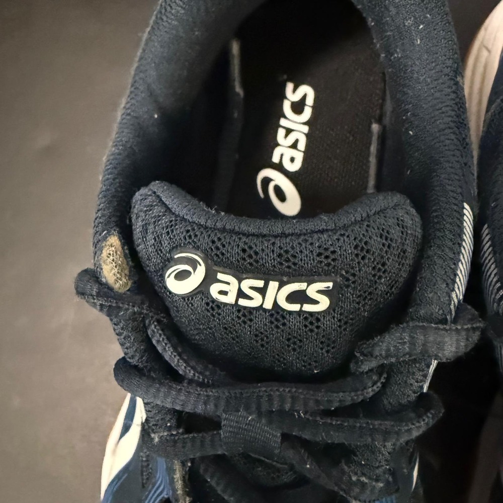 Asics Upcourt 5 Mens Navy Blue White Gum Sole Volleyball Shoes Sneakers Size 6.5 - Picture 13 of 16